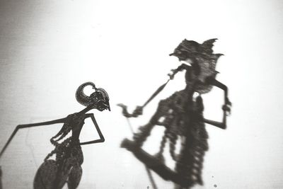 Close-up of hanging on shadow