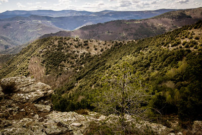 Landscape around sainte-croix-vallée-française in the cévennes national park