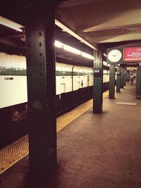 Train at railroad station platform