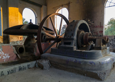 Old rusty machine part