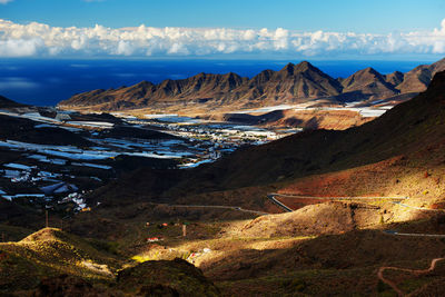 Scenic view of mountains at pilancones natural park