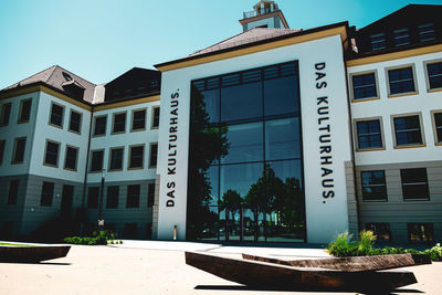 Low angle view of building against sky