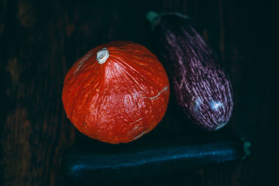 Close-up of oranges on table