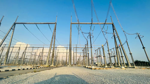 Scenic view of substation