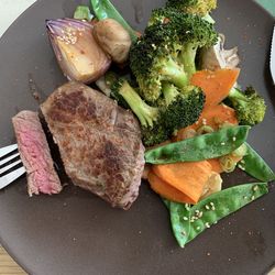 High angle view of vegetables on plate