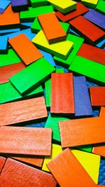 Full frame shot of colorful toy blocks