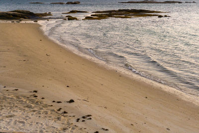 High angle view of beach