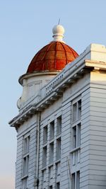 Low angle view of building against clear sky