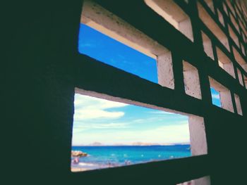 View of trees against blue sky