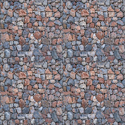 Seamless texture of masonry stone wall made of natural multicolored stone of various sizes. 