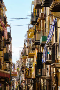 Low angle view of buildings against sky