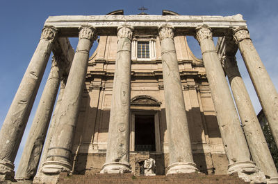 Low angle view of historical building against sky