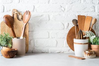Potted plant on table