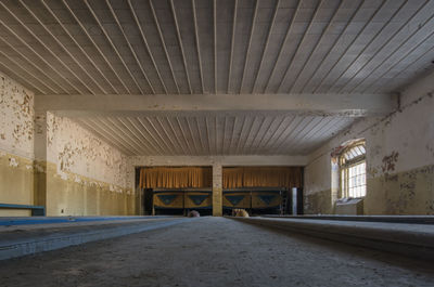 Interior of old bowling alley