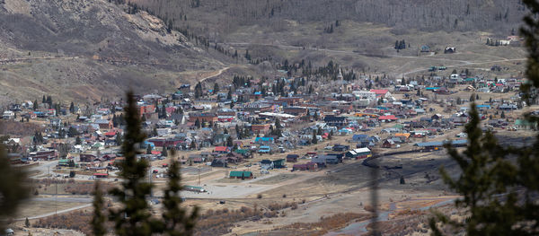 High angle view of cityscape