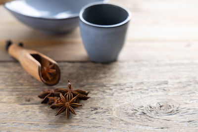 Close-up of coffee on table