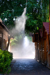 Scenic view of waterfall