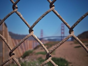 Close-up of chainlink fence