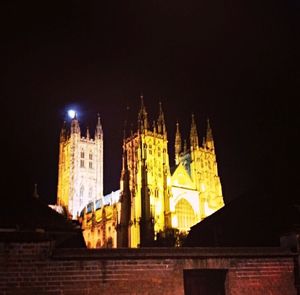 Illuminated built structure at night