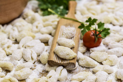 Close-up of food on table