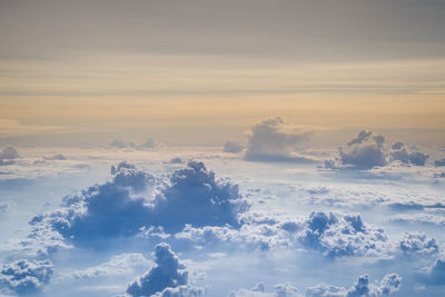 Aerial view of cloudscape during sunset