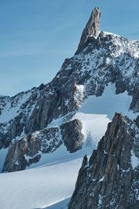 Scenic view of snowcapped mountain against sky
