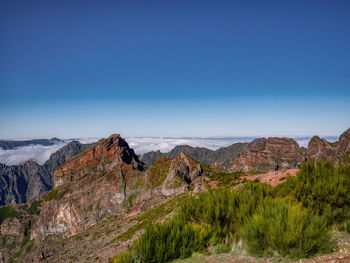 View to mountains from pico do arieiro. madeira island.