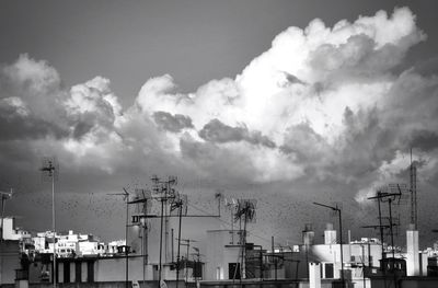 Built structure against cloudy sky