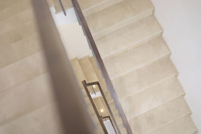 Close-up view of spiral staircase