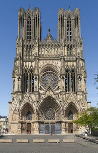 West facade of the reims cathedral in reims