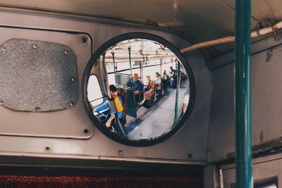 Group of people in train