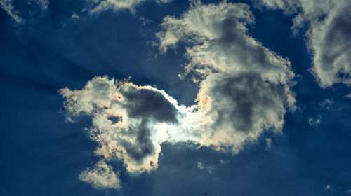 Low angle view of cloudy sky