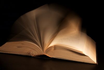 Close-up of open book