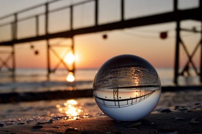 Close-up of crystal ball