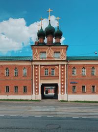 View of building against cloudy sky