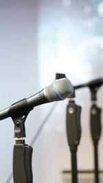 Close up of microphone