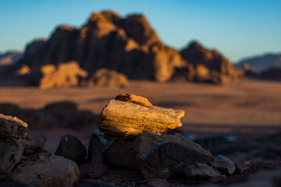 Stack of rocks on shore