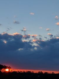 Scenic view of silhouette landscape against sky at sunset