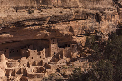 Aerial view of rock formations