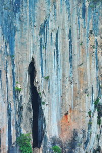 Side view of woman standing on rock