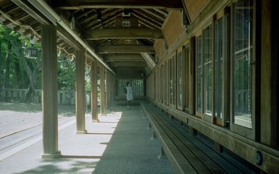 Empty corridor in building