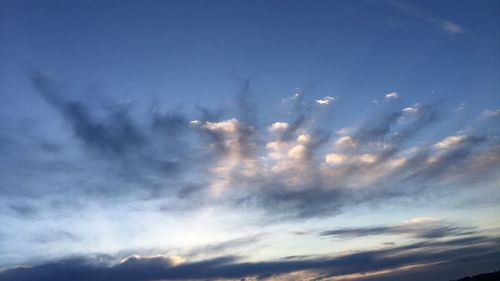 Low angle view of vapor trail in sky