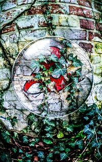 Full frame shot of multi colored stone wall