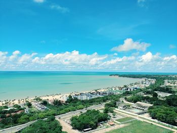 Panoramic view of beach against sky