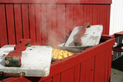 Close-up of wooden door