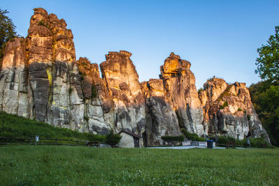 View of rock formations