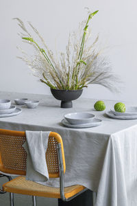 Potted plant on table