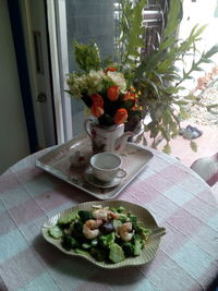 Close-up of potted plant on table