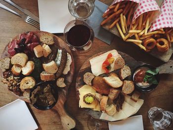 Close-up of food on table