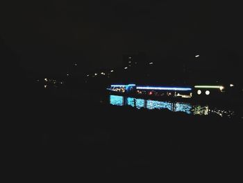 View of illuminated tunnel